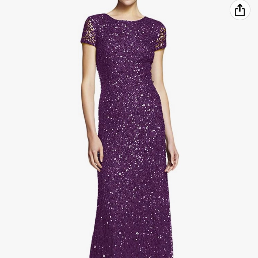 Formal purple sequin dress